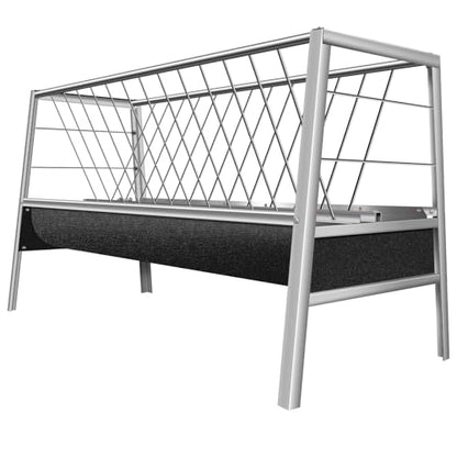 Goat Feeder, 92 Gallon Hay Feeder, Stainless Steel Livestock Hay Feeder, Sheep Feeder Trough for Barn or Outdoor Use, Free Returns! (2025 New)