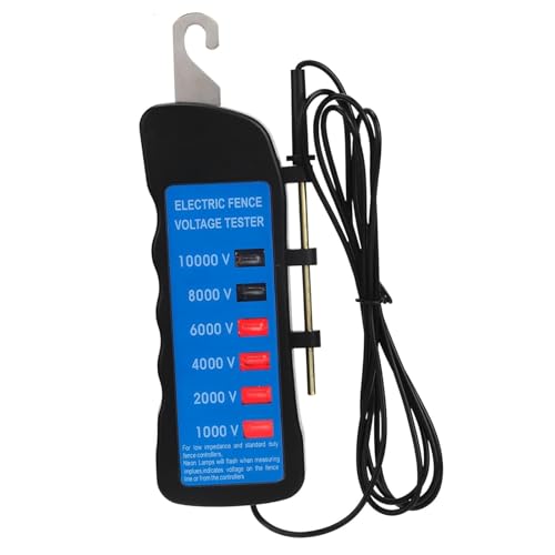 10KV Electric Fence Voltage Tester, High-Precision Fence Tester, 6 Neon Indicator Lights/Portable Lightweight Fence Tester, Suitable for Livestock, Orchard Fences, and Temporary Safety Tools - style: 1kv-10kv