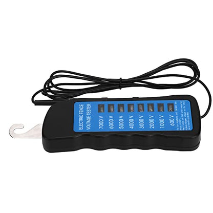 Electric Fence Voltage Tester, 7KV Eight Light Indicator Voltage Tester, 600V - 7000V, Portable Farm Fence Tester with Probe, Electric Fence Fault Finder Farming Equipment