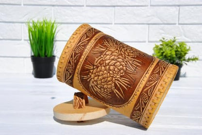STP GOODS Birch Bark Container | Handcrafted, Natural Material, Eco-Friendly, Versatile Storage, Easy to Clean - color: Pinecones