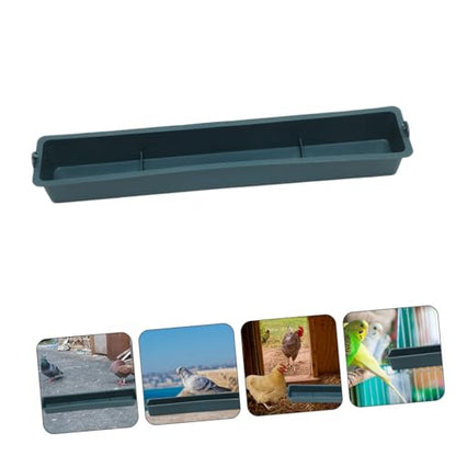 Totority 2pcs Plastic Spill Trough Livestock Feeder Chicken Feed Trough for Mice Chicken Water