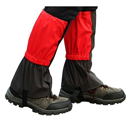 TRENDBOX Unisex Waterproof Snowproof Snow Legging Leg Cover Wraps Gaiters for Climbing Hunting Hiking - color: Red