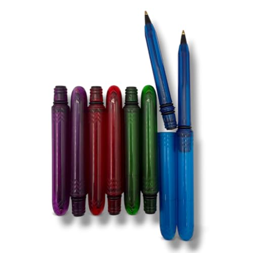 Pokka Pen - the USA Made Pocket Pen – 8 Pack – compact, affordable, lightweight, EDC black ink ballpoint pen – waterproof and floats – carries small, writes big (Translucent Assorted) - color: Trans Assorted