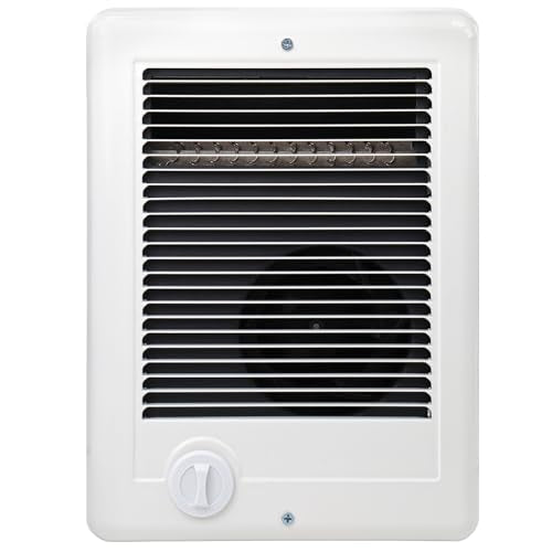 Electric Wall Heater Complete Unit with Thermostat,Replace Model CSC151TW,Part 67509,5120 BTU,1500 Watt,120V In Wall Heater Electric Hard-Wired Heater,Recess Efficient Centrifugal fan Fit Small Rooms