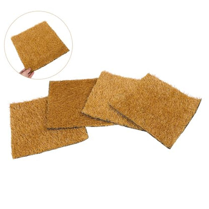 BESPORTBLE 4pcs Washable Artificial Grass Nesting Pads Reusable Bedding Liners for Hens Nest Box Mats for Egg Laying Sturdy Nesting Turf for Chicken