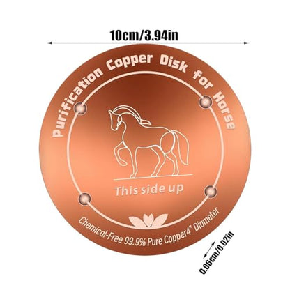Copper Waterer Cleaning Disc, All Season Livestock Water Purifier Tray Keeps Water Clean for Poultry, Dogs & Cattle - size: horse