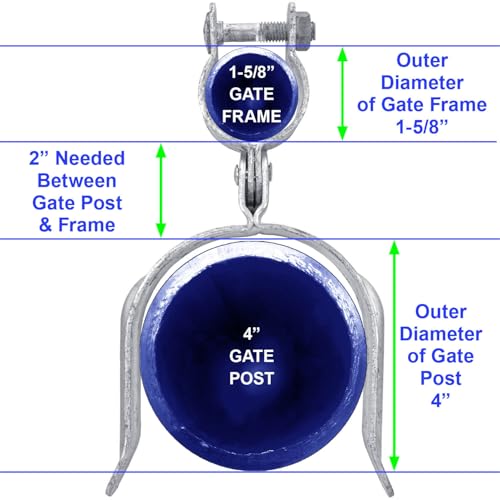 Heavy Duty Fork Latch (Bolt in) 1-5/8" x 4" Galvanized Pressed Steel - size: 1-5/8" x 4"