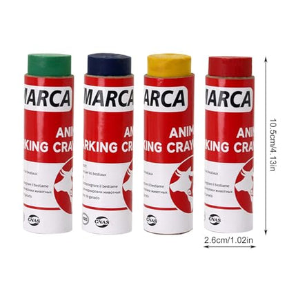 Livestock Marker - 4 Pieces Reusable High Visibility Farm | Livestock Marking Tools - For Outdoor Grassland Identification of Bovine and Farms