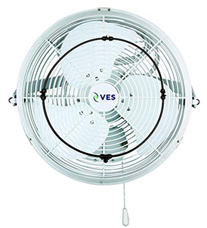VES Moisture Resistant Outdoor Wall/Ceiling Mount Shop Fan/Industrial Basket Fan for Cooling and Ventilation (Low Pressure Misting Kit, Black) - style: Misting Kit