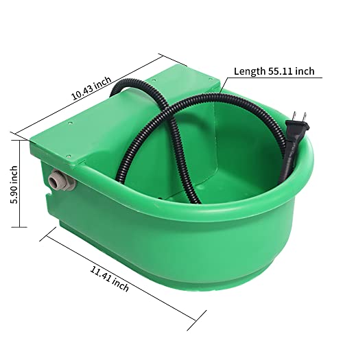 Automatic Heated Dog Bowl 1.3gal 100W Outdoor Thermal Water Dispenser Built-in Thermostat for Pet Livestock Cattle Sheep and Horse in Winter