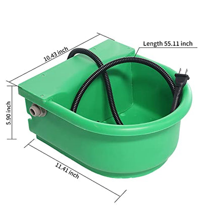 Automatic Heated Dog Bowl 1.3gal 100W Outdoor Thermal Water Dispenser Built-in Thermostat for Pet Livestock Cattle Sheep and Horse in Winter