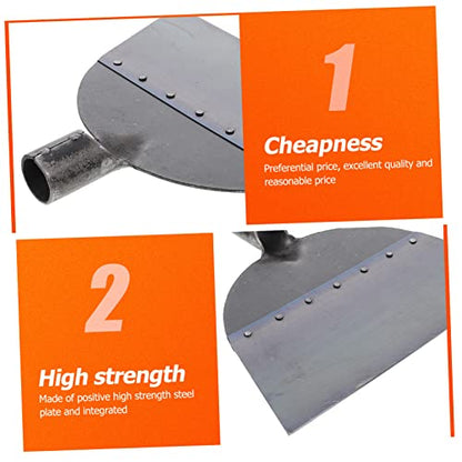 LIOOBO Practical Farm Cleaning Shovel Long Handle Scoop Shovel for Pig Chicken Manure Ground Cement Spade - size: 25X27X3.5cm