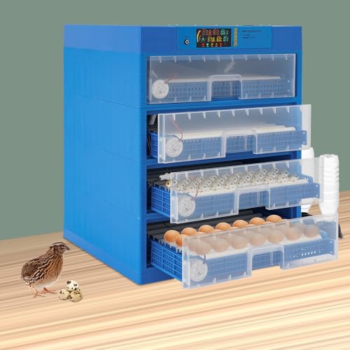 256 Egg Incubator, Digital Poultry Hatcher Machine with Automatic Egg Turning & LED Display, Temperature & Humidity Control, General Purpose Incubator for for Hatching Chicken, Duck, Quail, Bird Eggs