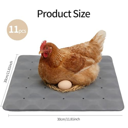 Chicken Nesting Pads Set, 12×12 Inch Reusable Nesting Box Liners Pads, Washable Nesting Pads for Chicken Coop, Poultry Nest Box Pads for Laying Eggs (11 PCS) - color: 11 PCS