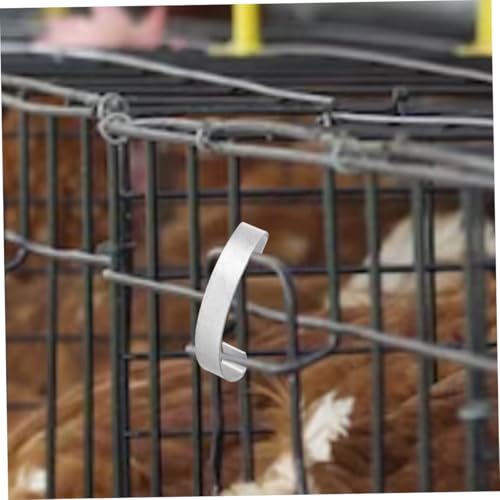 HANABASS 20pcs Steel Chicken Cage Door Hooks Simple Installation Metal Snap Hooks for Poultry Breeding Equipment Convenient Design for Bird Cages