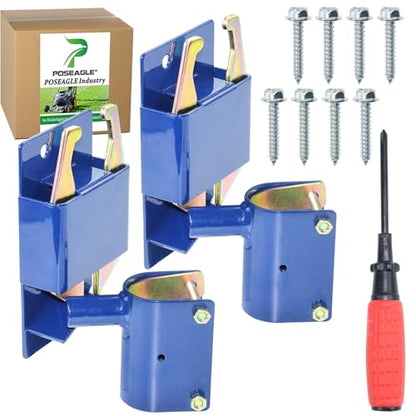 2 Pack Blue S16100300 Two Way Gate Latch with Hardware Kit and Philips Screwdriver for Metal Gates with 1-5/8" to 2" Diameter Round Tubes - color: A06 xS16100300 Gate Latch for 1-5/8" to 2" Tubes