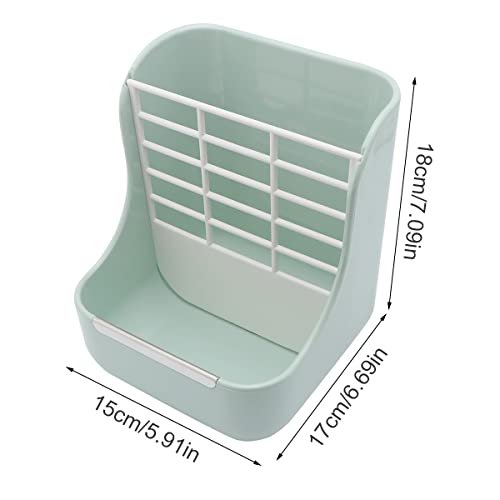 Litewoo Rabbit Hay Feeder Food Bowl Feeding Rack for Small Animal Guinea Pig Chinchilla Bunny Cage Accessories - color: Green