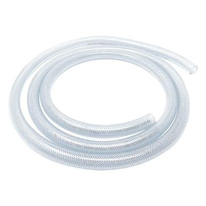 Gloxco Clear Braided PVC Tubing, Food Grade, Heavy Duty Reinforced Hose, 3/4" ID, 10 Ft Length - size: 3/4" x 10 Ft