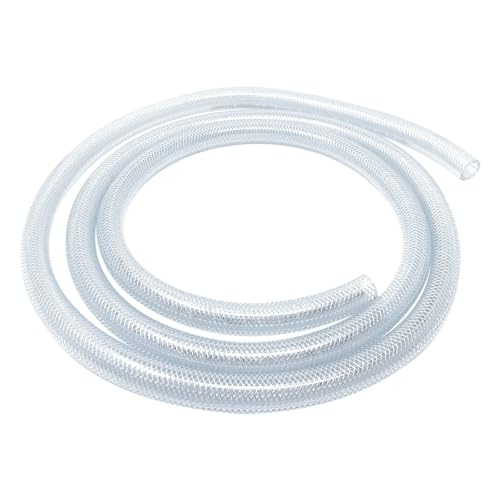 Gloxco Clear Braided PVC Tubing, Food Grade, Heavy Duty Reinforced Hose, 3/4" ID, 10 Ft Length - size: 3/4" x 10 Ft