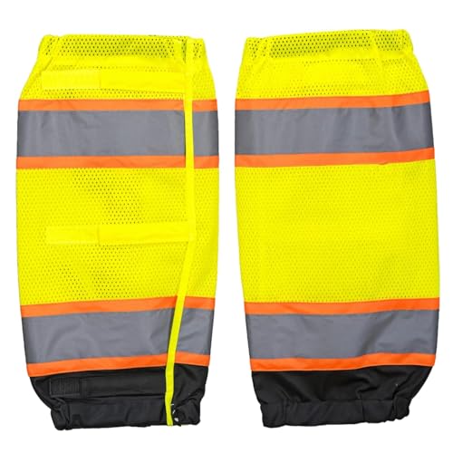 2 Leg Gaiters, Reflective Hiking Apparel, Cycling Safety Gear, Breathable, Adjustable