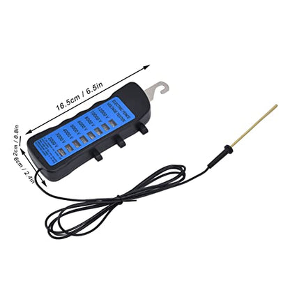 Voltage Tester,Electric Fence Tester, Electric Fence Voltage Tester, 12KV Neon Fence Voltage Tester 8 Neon Indicator Lights Waterproof Fence Tester for Farms, electric fence tester voltage multi