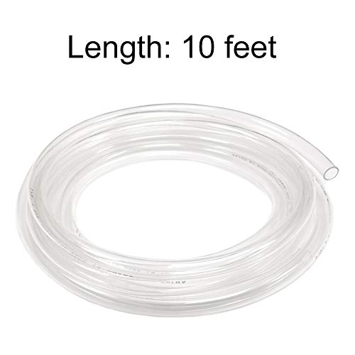 Eastrans Clear Vinyl Tubing Flexible PVC Tubing, Hybrid PVC Hose, Lightweight Plastic Tube, by 1/2 Inch ID, 10-Feet Length - size: ID 1/2 INCH, style: 10 Feet