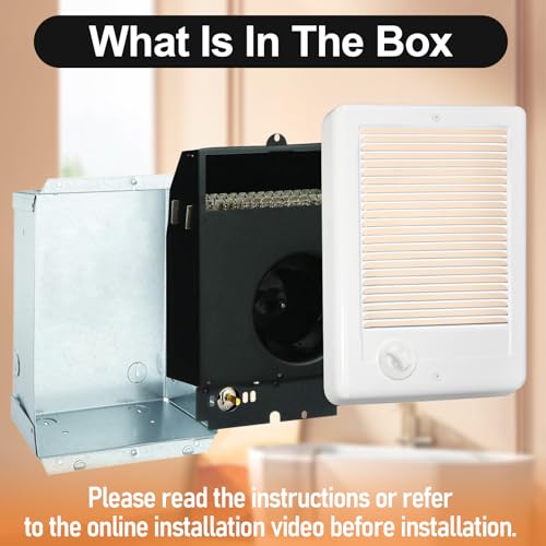 CSC152TW Electric Wall Heater Complete Unit With Thermostat, 5120 BTU, 240 Volt, 1500 Watt (Model: CSC152TW, Part: 67506) - size: 152