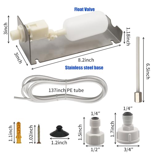 Water Fountain Auto Fill System, Autofill Water Level Kits Pond Auto Fill Float Valve with Adjustable Arm for Outdoor Fountains Ponds Pool Water Tank Garden