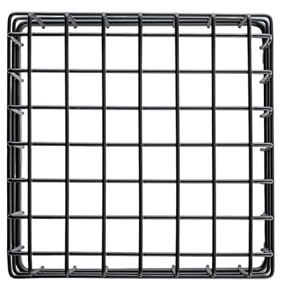 G.E.T. WB-664-MG Square Metal Storage Wire Basket for Pantry, Produce and More, 6" x 6" x 2" - size: 6" x 6", style: 4" Deep