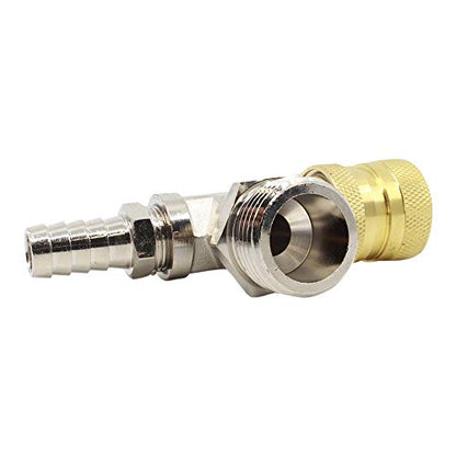 Brass Faucet Adapter – Bleeder T, Garden Hose Threads, Water Flow Tee for Blend Centers, Mop Buckets & Spray Bottles, Portable Water Supply