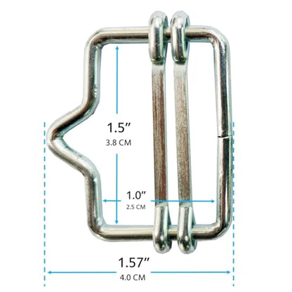 Q'mark 2 Pack Electric Fence Gate Handle with Poly Tape Buckle, Spring Handle, Black, 10 Inch x 2.3 Inch x 1.6 Inch