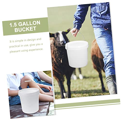 Hemobllo Food Grade Seal Bucket with Lid Multipurpose Plastic Storage Container for Pet Food Livestock Feed and Convenient Handle for and Use