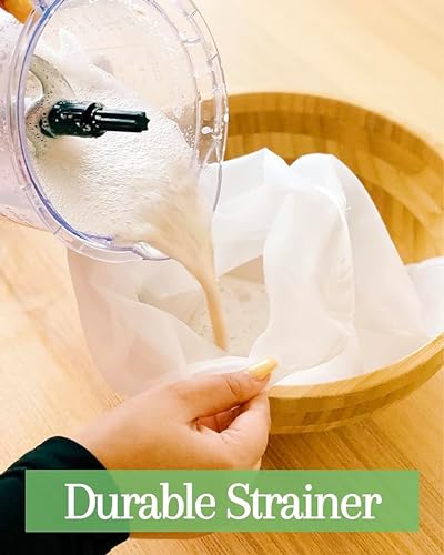 purifyou Premium Reusable Nut Milk Bags - Set of 3 (80, 160, 200 microns), Cold Brew Bags and Cheese Cloths, For Straining Tea and Fruit Juice, Reusable Shopping Bag and Produce Storage