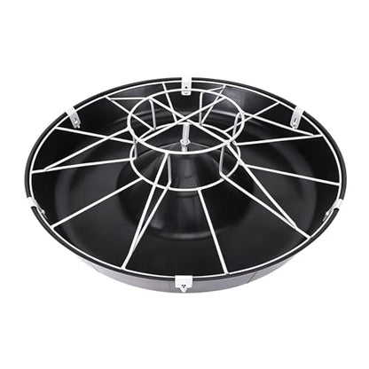 8 12 14 16 Holes Piglet Feeder Trough with Screws, Plastic Round Livestock Water Trough, Anti-Waste Pasture Feeding Equipment for Poultry(Double Rack,63cm/24.8"(12 Slots)) - color: Double Rack, size: 63cm/24.8"(12 Slots)