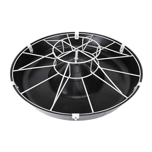 8 12 14 16 Holes Piglet Feeder Trough with Screws, Plastic Round Livestock Water Trough, Anti-Waste Pasture Feeding Equipment for Poultry(Double Rack,63cm/24.8"(12 Slots)) - color: Double Rack, size: 63cm/24.8"(12 Slots)