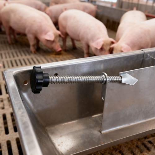 Luocute Piglet Feeding Trough Fixing Rod, Stainless Steel Feeder Bowl Support Holder with Easy Installation, for Breeding Equipment