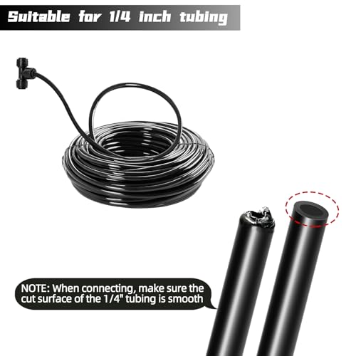 20 Pack Quick Connect 1/4" Drip Irrigation Tee Connectors, Universal Tee Fitting for 1/4 Inch Irrigation Tubing, Leak Free Fittings for Sprinkler or Drip Irrigation System - size: 20PCS Tee Connectors