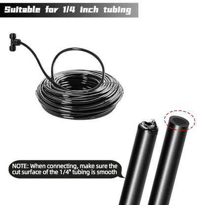 30 Pack Quick Connect 1/4" Drip Irrigation Tee Connectors, Universal Tee Fitting for 1/4 Inch Irrigation Tubing, Leak Free Fittings for Sprinkler or Drip Irrigation System - size: 30PCS Tee Connectors
