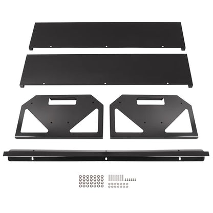 Livestock Feeding Trough 22 Gallon Capacity 45" Hay Feeder Heavy | Duty Livestock Trough Feeder Trough for Horse Sheep Cattle Hog V-Shaped Farm Sheds Pen Water Feeder Powder Coated Black Steel - color: Black