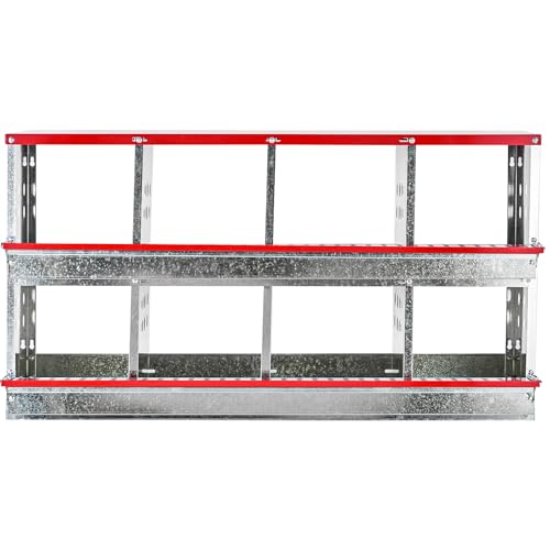 8-Compartment Chicken Nesting Box, Wall Mounted Roll Away Nesting Box for Laying Hens, Galvanized Steel Egg Laying Box with Collection Tray & Perch, Easy Clean Heavy Duty Poultry Nest Box