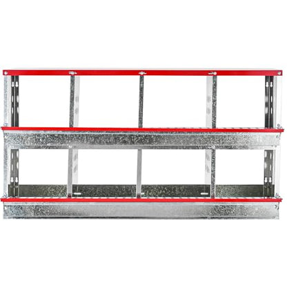 8-Compartment Chicken Nesting Box, Wall Mounted Roll Away Nesting Box for Laying Hens, Galvanized Steel Egg Laying Box with Collection Tray & Perch, Easy Clean Heavy Duty Poultry Nest Box