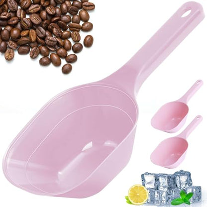 Dog-Cat Food-Scoop Measuring-Cup,1 Cup Capacity Versatile Plastic Pet Food Scoop with Measuring Lines 1 Cup and 1/2 Cup for Precise Portion Control (2, Pink) - color: Pink