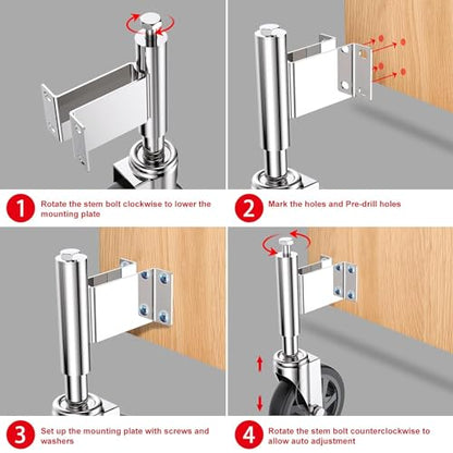 Spring Loaded Gate Casters 6” Heavy Duty Gate Caster Wheels with Hardware 600 Lbs Load Capacity, Pack of 2 - style: 6 Inch 2 Pack