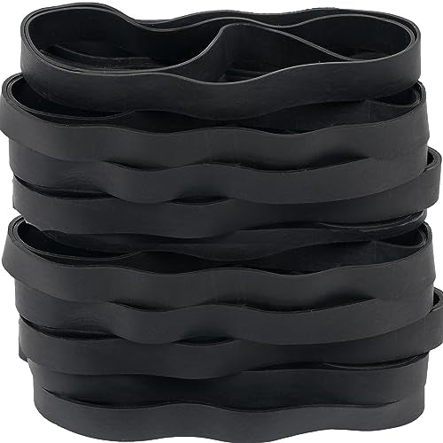 AIWOQI Rubber Bands Size#107 Heavy Duty Big Wide rubber band 30PCS Elastic Bands for Office Supply Trash Can File Folders Litter Box Rubber Bands (Black) - color: Black