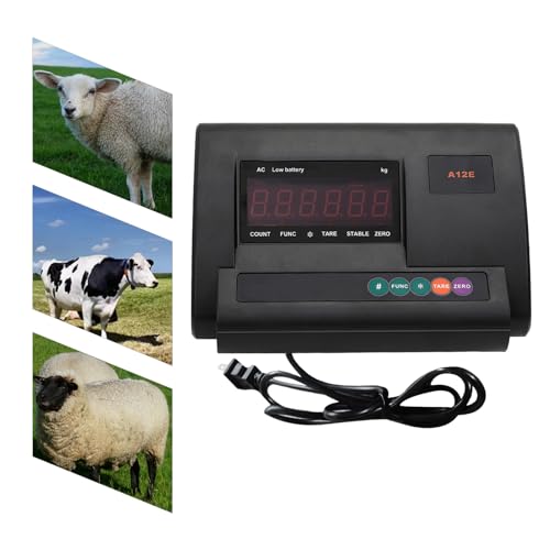 Livestock Scale Kit High Precision Indicator Load Cell Scale Floor Scale Kit with Stainless Steel Junction Box,Weighing Indicator Animal Scale Kit for Cattle, Pig, Sheep