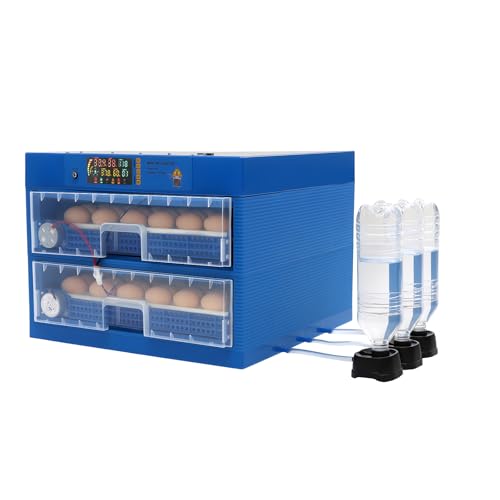 Incubators for Hatching Eggs, 128 Eggs Incubator Automatic Hatcher with Egg Turning and Humidity Control 80W for Chicken Duck Goose Bird Quail Pigeon Poultry Egg Incubator - style: 128-Egg Poultry Hatcher