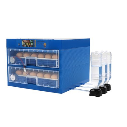 Incubators for Hatching Eggs, 128 Eggs Incubator Automatic Hatcher with Egg Turning and Humidity Control 80W for Chicken Duck Goose Bird Quail Pigeon Poultry Egg Incubator - style: 128-Egg Poultry Hatcher
