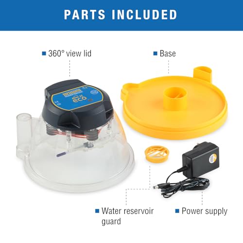Brinsea Mini II Eco Manual Egg Incubator with External Water Top-Up, Fan Assisted Air Circulation for Hatching 10 Chicken, Duck, or Other Eggs, Ideal for Beginners - style: 10 Eggs