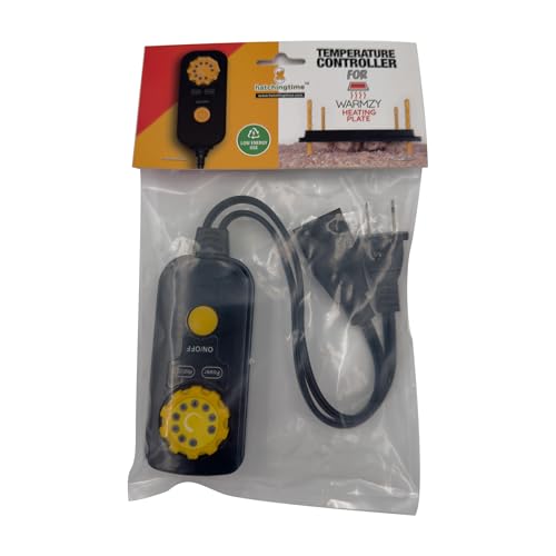 Hatching Time Heating Plate Temperature Controller | Adjustable Heat Controller for Warmzy Chick Brooder Heating Plates | Plug-and-Play Temperature Control Unit for Poultry Brooding