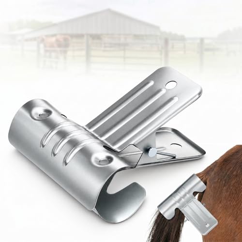 Livestock Show Supplies Cattle Horses Grooming Tail Clamp Metal Secure Tail Holder Cleaning Handling Tool for Washing Dogs Goats Sheep Pig Farm Animal Supplies Accessories Animal Lovers Gift